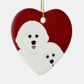Bichon Frise Heart Ornament (Rechts)