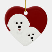 Bichon Frise Heart Ornament (Hinten)