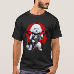 Bichon Frise Heavy Metal Gitarre Rock Hundeliebhab T-Shirt