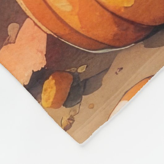 Bichon Frise Herbst lässt Erntedank Art Fleecedecke (Ecke)