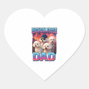 Bichon Frisé Herz-Aufkleber