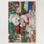 Bichon Frise Holiday Baking: Festliche Weihnachten Puzzle (Vertikal)