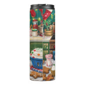 Bichon Frise Holiday Baking: Festliche Weihnachten Thermosbecher (Rückseite)