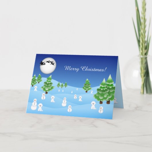 Bichon Frise Holiday Card Karte (Vorderseite)