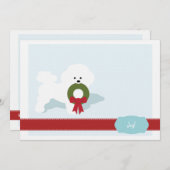 Bichon Frise Holiday Note Card kundenspezifisch Einladung (Vorne/Hinten)