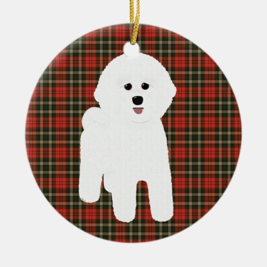 Bichon Frise Holiday Ornament (Vorne)