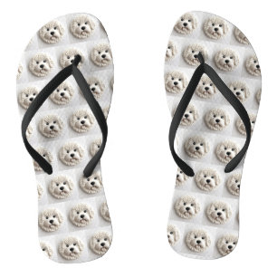 Bichon Frise Hund 3D inspiriert Badesandalen