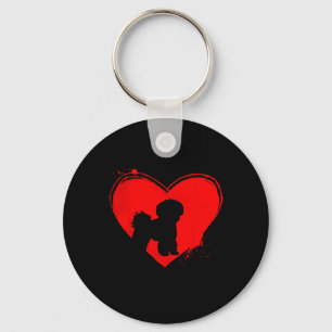 Bichon Frise Hund Herzform Valentine Hund Liebhabe Schlüsselanhänger