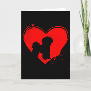 Bichon Frise Hund Herzform Valentinstag Hunde Lieb Karte