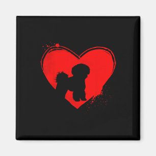 Bichon Frise Hund Herzform Valentinstag Hunde Lieb Magnet