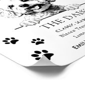 Bichon Frise Hund Hochzeit Signature Drink Zeichen Poster (Ecke)