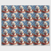 Bichon Frise Hund in Sledge Let it Schnee Weihnach Geschenkpapier (Flach)