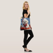 Bichon Frise Hund in Sledge Let it Schnee Weihnach Tasche (Am Model)