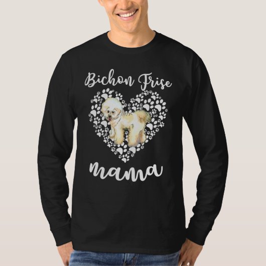 Bichon Frise Hund Mama Muttertag 1 T-Shirt (Vorderseite)
