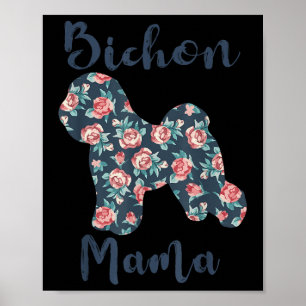 Bichon-frise Hund Mama Shirt Lover Mama Mütter Day Poster