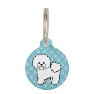Bichon Frise Hund mit Individuelle Name und Anzahl Tiernamensmarke