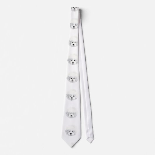 Bichon Frise Hund _ Muster _ Krawatte (Vorderseite)