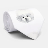 Bichon Frise Hund _ Muster _ Krawatte (Gerollt)