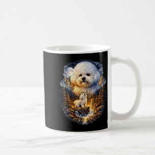 Bichon Frise Hund Natur Heult zum Mond Kaffeetasse
