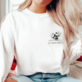 Bichon Frise Hund Personalisiert Zeichnend Hand Sweatshirt