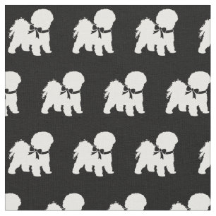 Bichon Frise Hund Silhouette Haustier Stoff