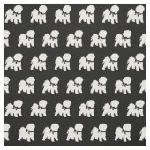 Bichon Frise Hund Silhouette Haustier Stoff (Muster)