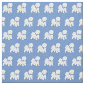 Bichon Frise Hund Silhouette Pet Light Blue Stoff (Muster)