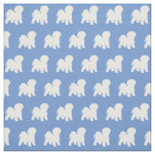 Bichon Frise Hund Silhouette Pet Light Blue Stoff (Muster)