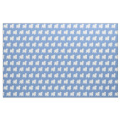 Bichon Frise Hund Silhouette Pet Light Blue Stoff (Fat Quarter (45,7 x 55,9 cm))