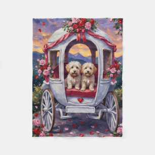 Bichon Frise Hund Valentinstag Fleecedecke
