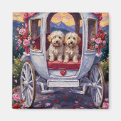 Bichon Frise Hund Valentinstag Magnet (Vorne)