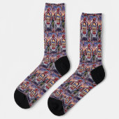 Bichon Frise Hund Valentinstag Socken (Linkes Detail)