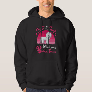 Bichon Frise Hund Vintag nur ein Mädchen, die Lieb Hoodie
