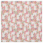 Bichon Frise Hund Vintage Blüten rosa Stoff (Muster)