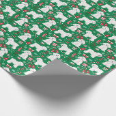 Bichon Frise Hund Weihnachtsfeiertag Geschenkpapier (Ecke)