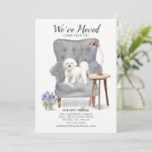 Bichon Frise Hund Wir haben uns bewegende Ankündig Ankündigung (Stehend Vorderseite)