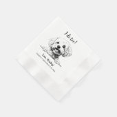 Bichon Frise Hund Zeichnend Personalisiert Ich tue Serviette (Ecke)
