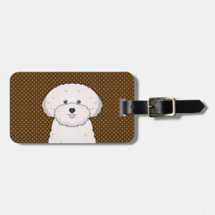 Bichon Frise HundeCartoon-Tatzen Gepäckanhänger