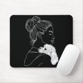 Bichon frise Hundemama Hund Kunst Muttertag  Mousepad (Mit Mouse)