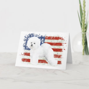 Bichon Frise Illustriert Grußkarte Karte