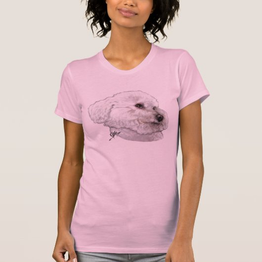 Bichon Frise im tiefen Gedanken T-Shirt (Vorderseite)