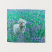 Bichon Frise in Bluebonnets Wandteppich (Vorderseite (Horizontal))