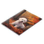 Bichon Frise in Herbstleaves Fall Inspiriert Notizblock (Linke Seite)