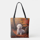 Bichon Frise in Herbstleaves Fall Inspiriert Tasche (Rückseite)