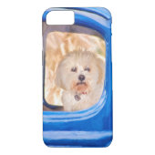 Bichon Frise in Oldtimer-Fenster Case-Mate iPhone Hülle (Rückseite)