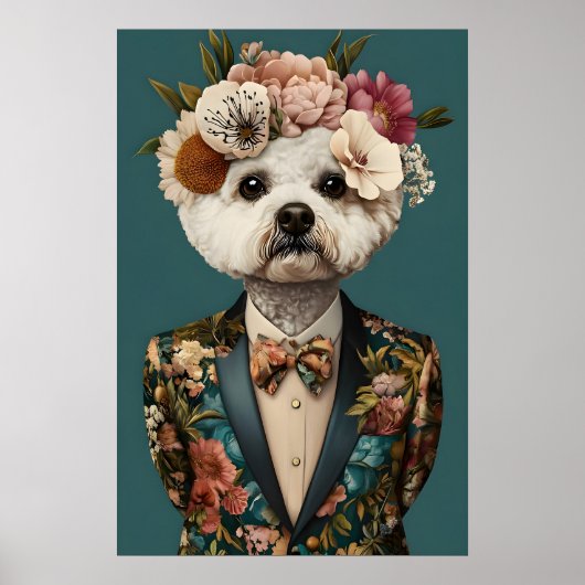 Bichon Frise In Suit Poster, Bichon Frise Poster (Vorne)