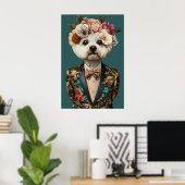 Bichon Frise In Suit Poster, Bichon Frise Poster (Heimbüro)