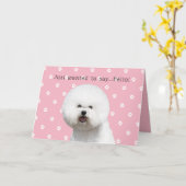 Bichon Frise Karte (Gelbe Blume)