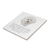 Bichon Frise Keepake FEMALE Fliese (Seite)