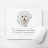 Bichon Frise Keepake FEMALE Mousepad (Mit Mouse)